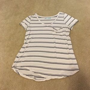 Maurice's 24/7 stripes tee with front pocket